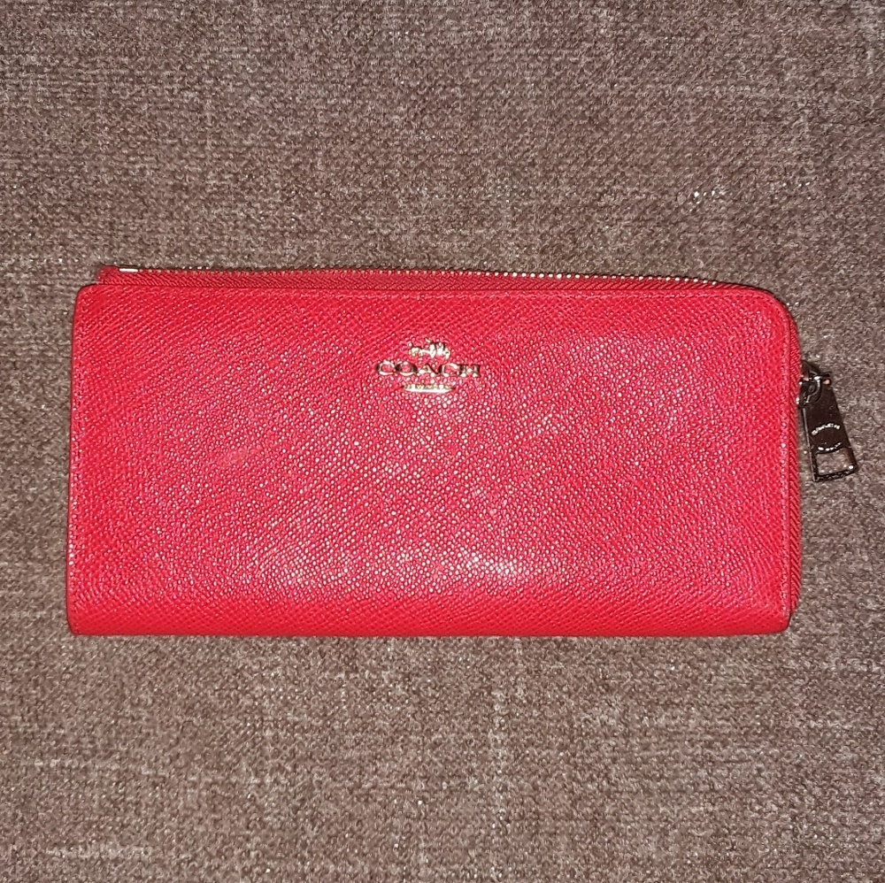 Tangerine coach wallet